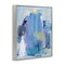 Stupell Industries Blue Abstract with Squiggles Framed Giclee Wall Art Design by Grace Popp